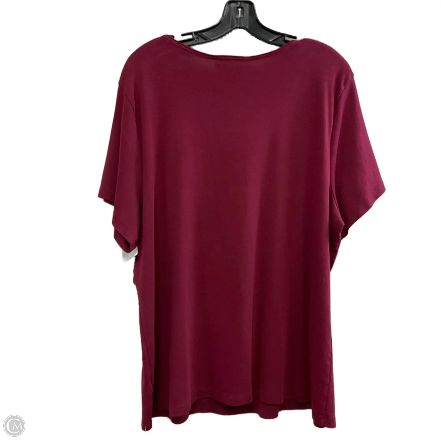 Top Short Sleeve Basic By Karen Scott In Red, Size: 3x