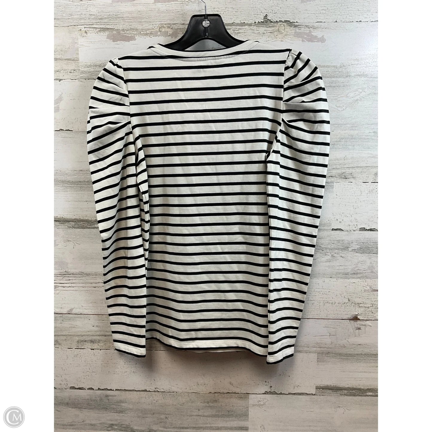 Top Long Sleeve By Boden In Black & Cream, Size: S