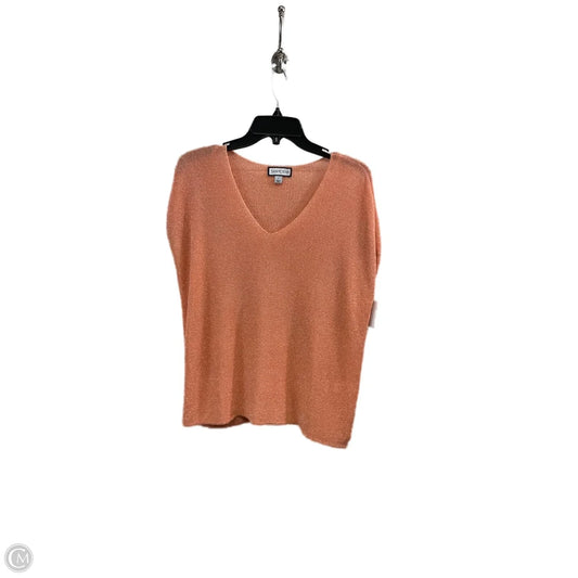 Top Short Sleeve By Sam and Jess In Orange, Size: L