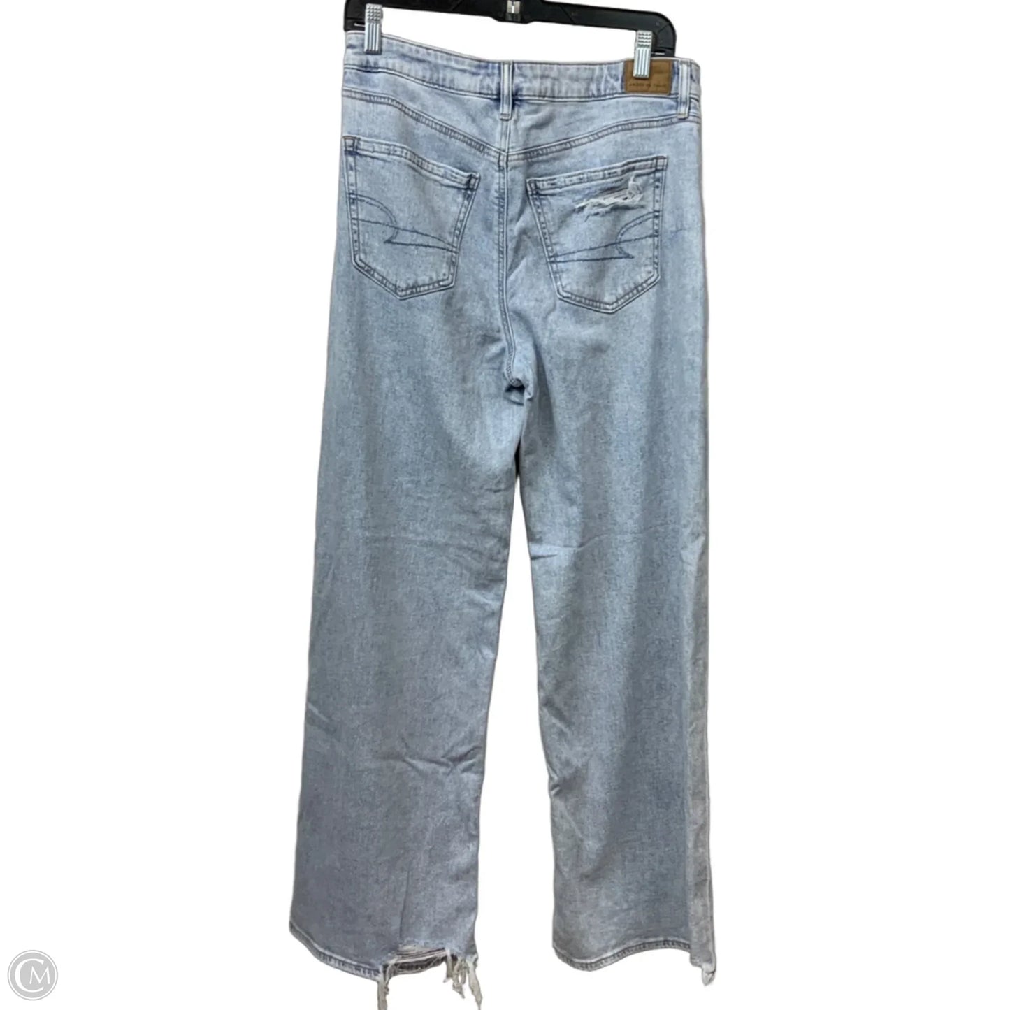 Jeans Wide Leg By American Eagle In Blue Denim, Size: 6