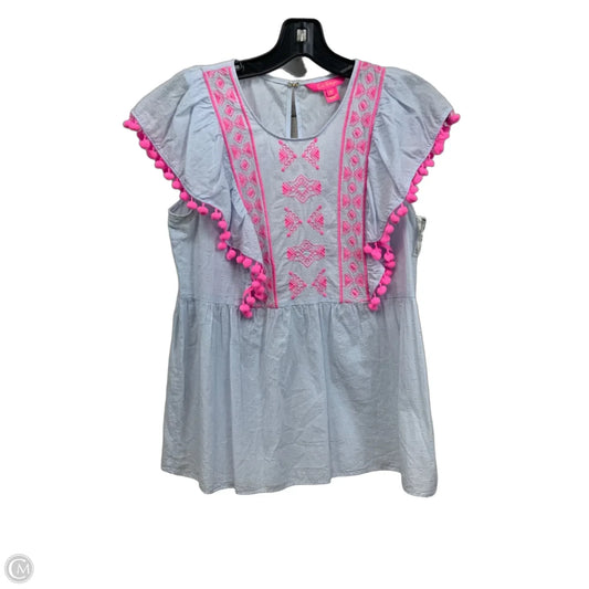 Top Sleeveless By Lilly Pulitzer In Blue & Pink, Size: Xs