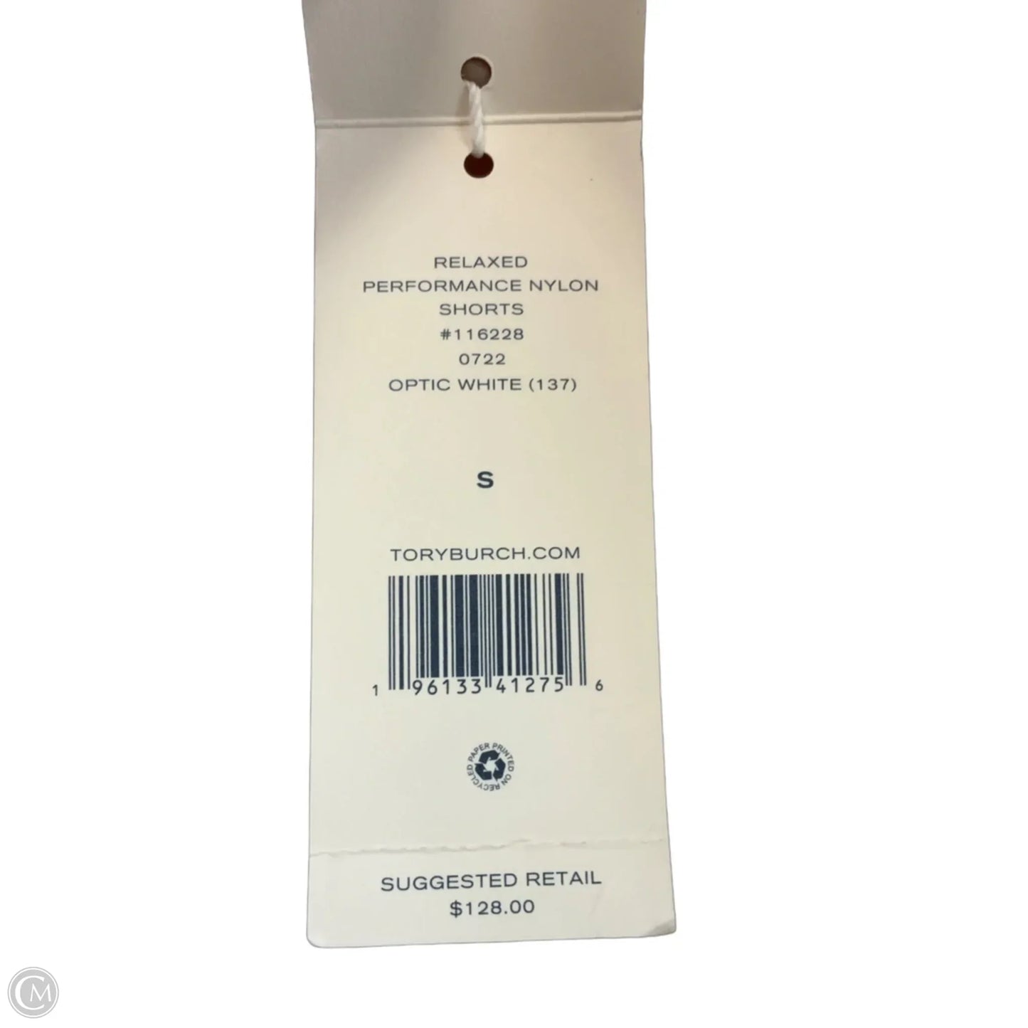 Athletic Shorts Designer By Tory Burch In White, Size: S