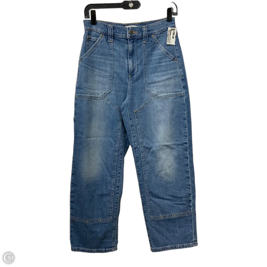 Jeans Straight By Banana Republic In Blue Denim, Size: 4