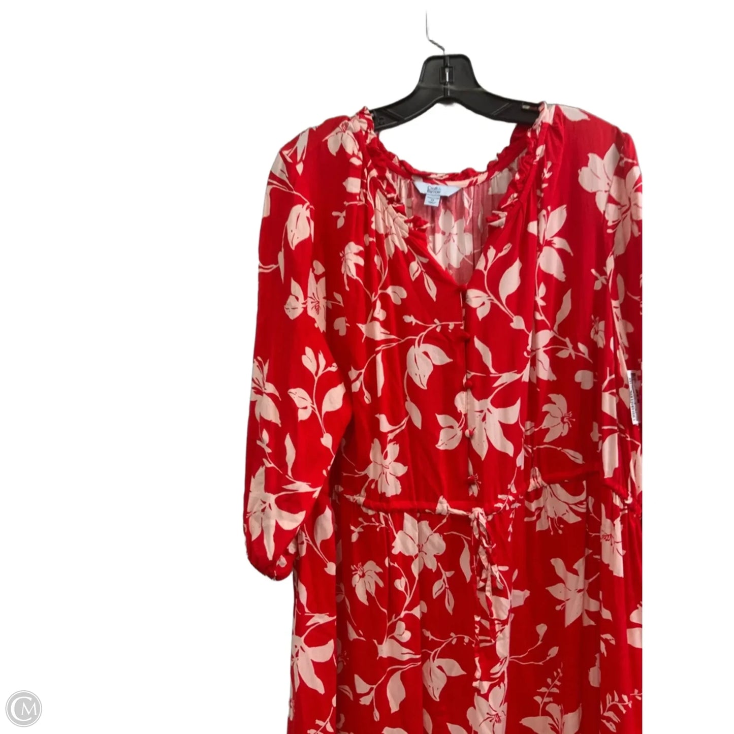 Dress Casual Maxi By Croft And Barrow In Red, Size: 2x