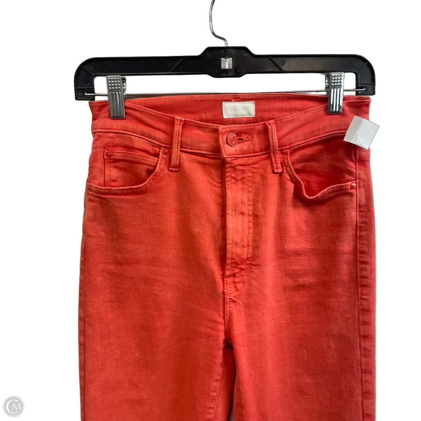 Jeans Straight By Mother In Orange Denim, Size: 0