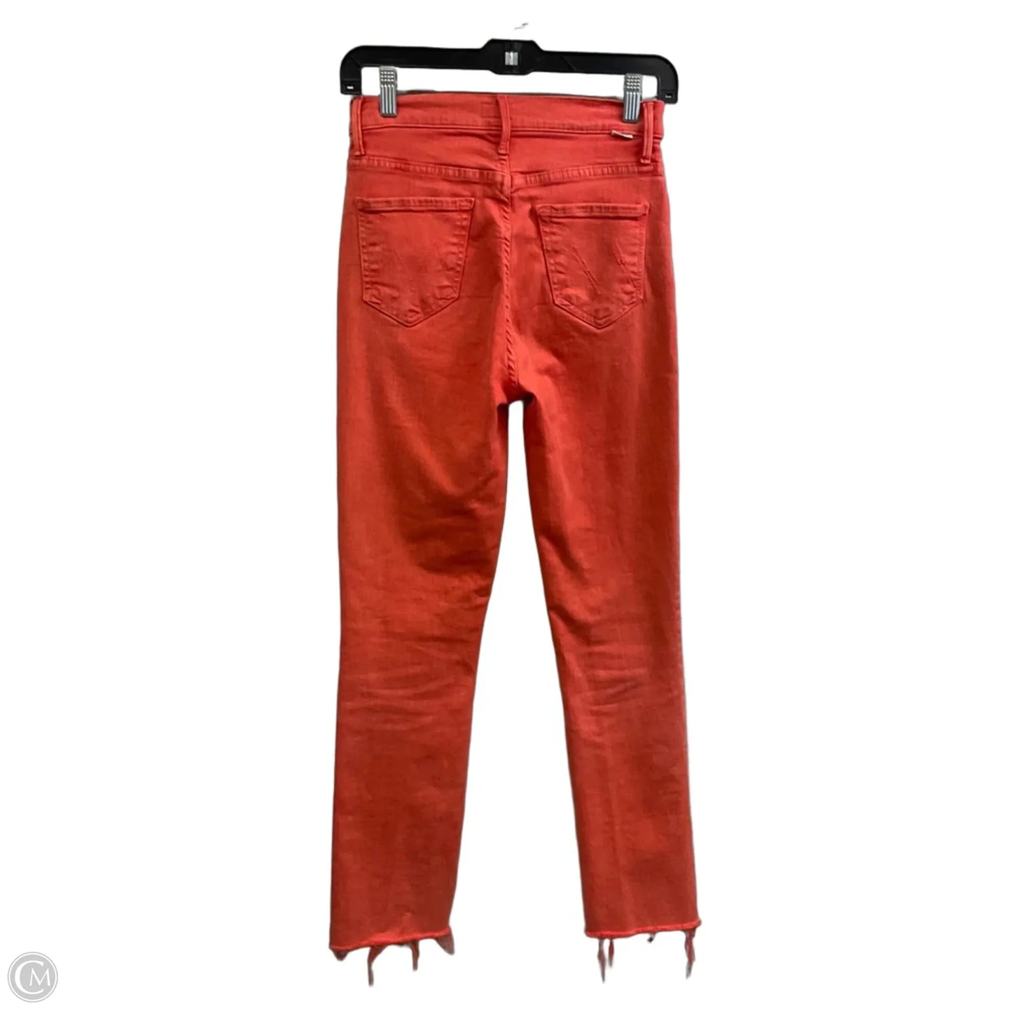 Jeans Straight By Mother In Orange Denim, Size: 0