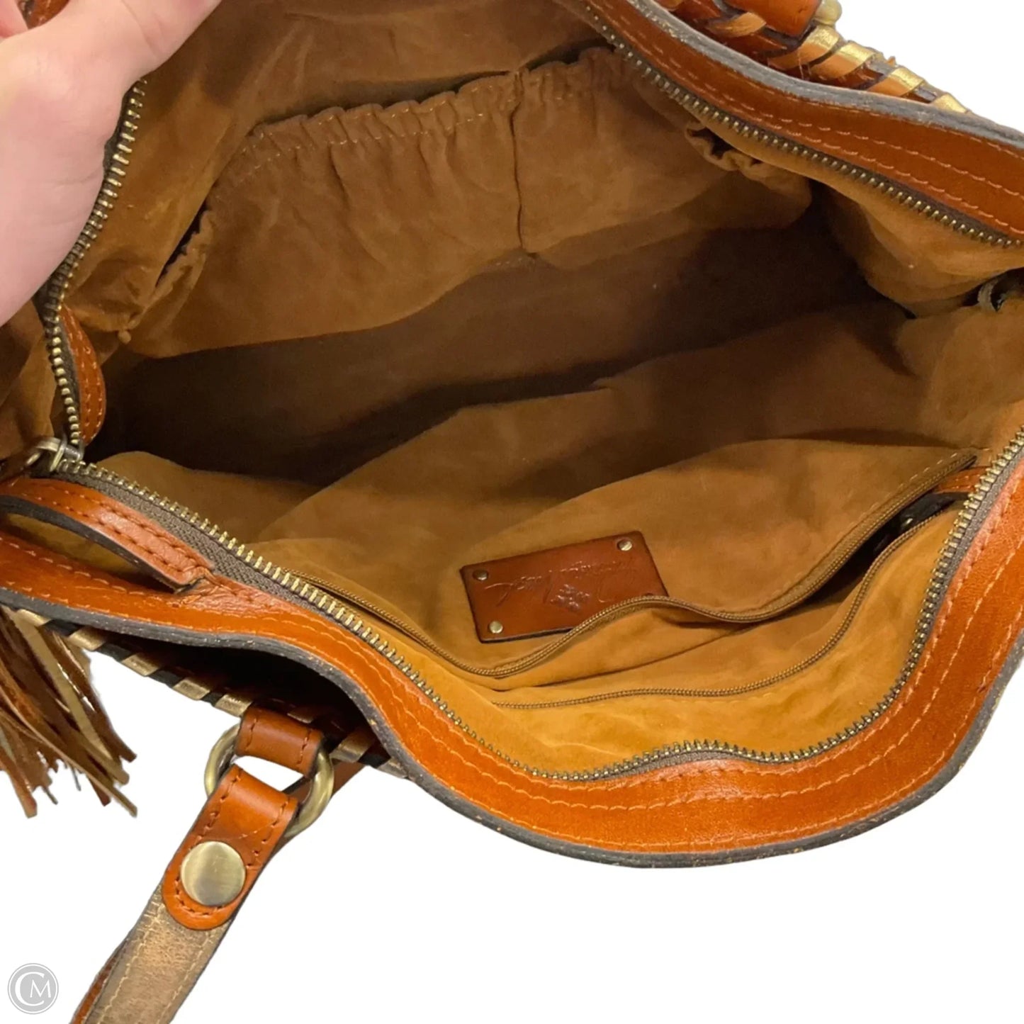 Handbag Leather By Patricia Nash, Size: Medium