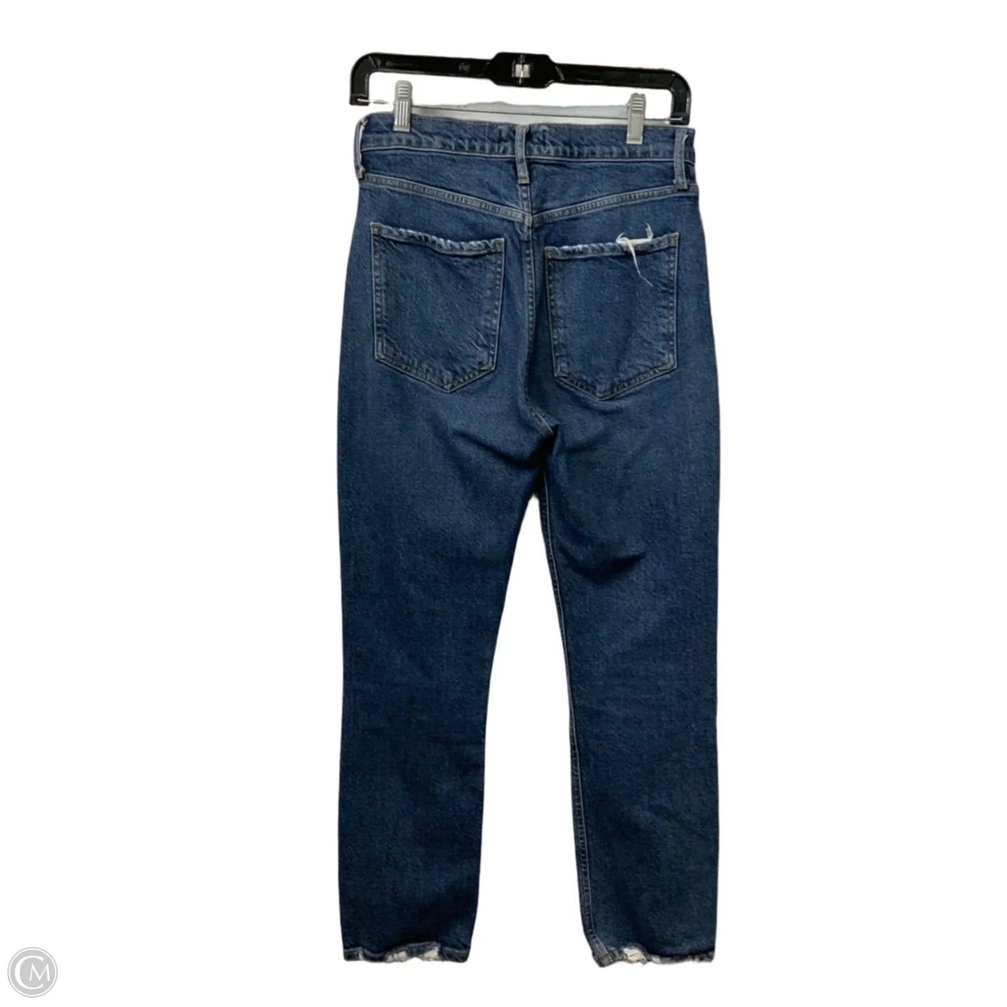Jeans Straight By Agolde In Blue Denim, Size: 4