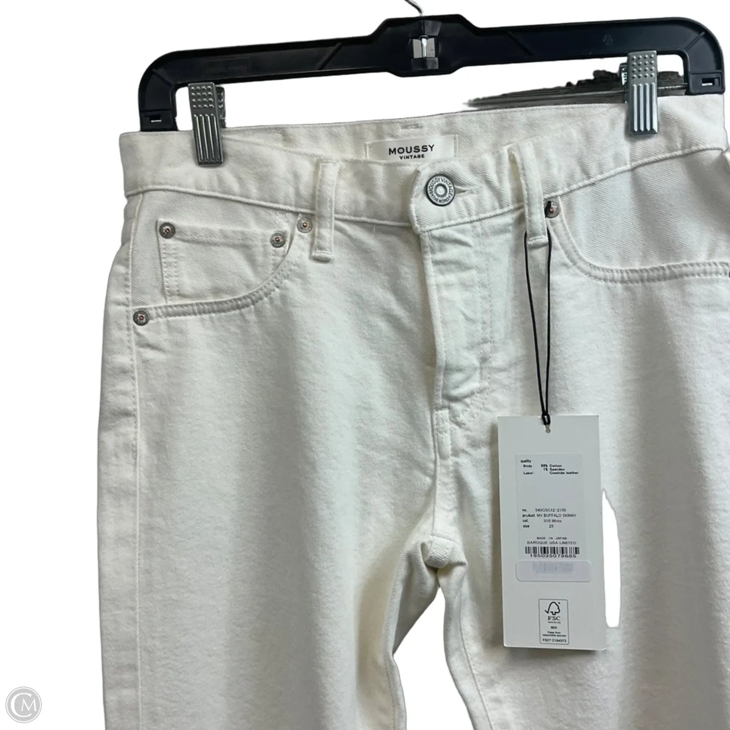 Jeans Straight By MOUSSY VINTAGE In White Denim, Size: 0