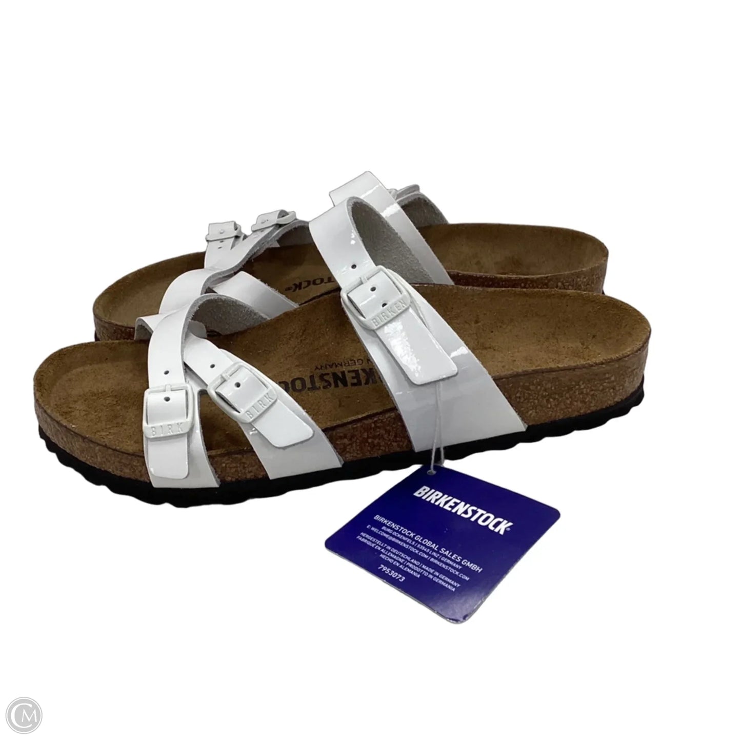 Sandals Flats By Birkenstock In White, Size: 6