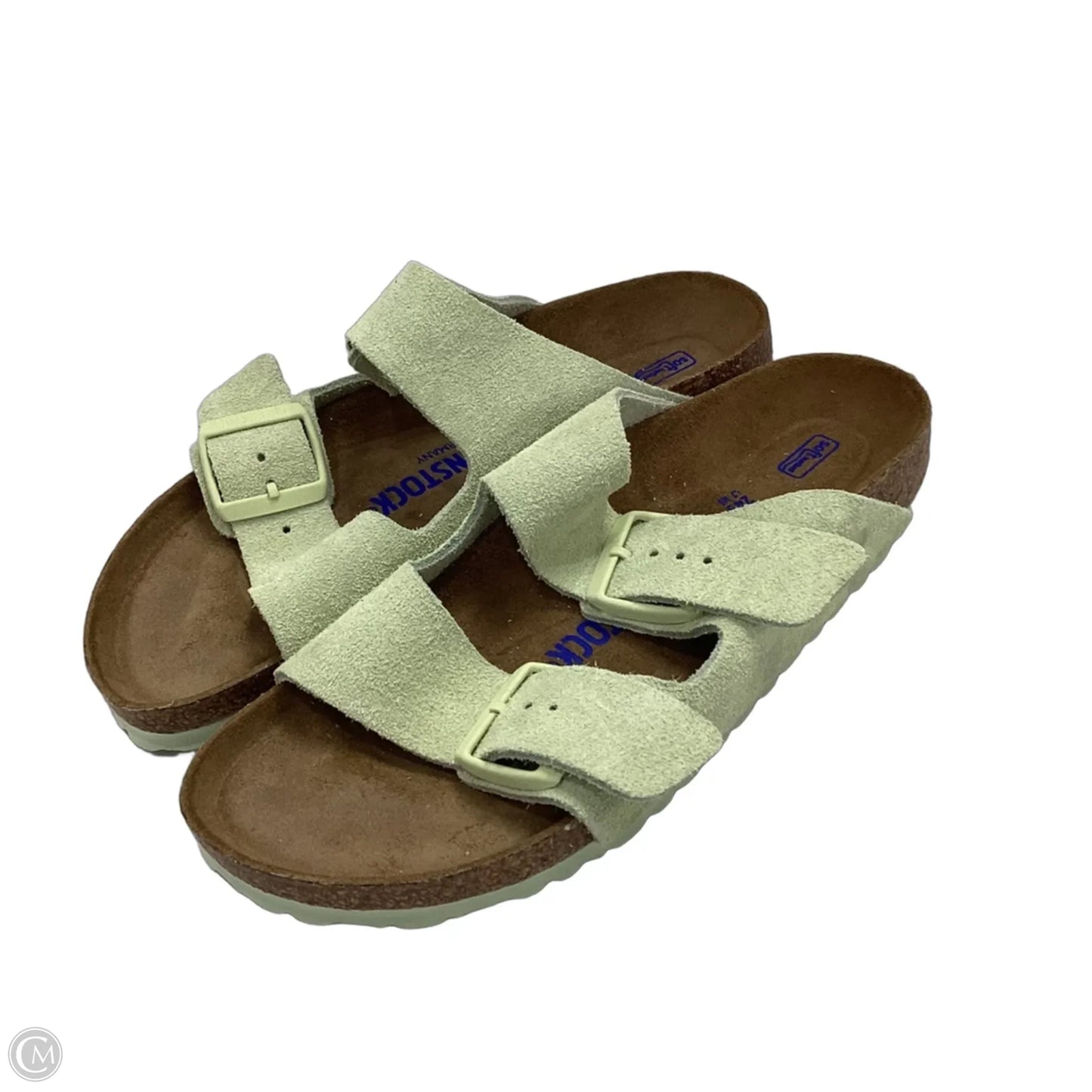 Sandals Flats By Birkenstock In Green, Size: 7