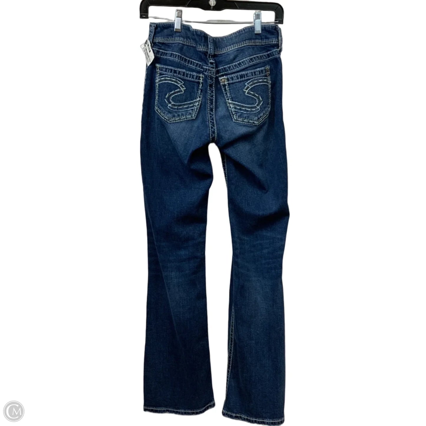 Jeans Boot Cut By Silver In Blue Denim, Size: 4