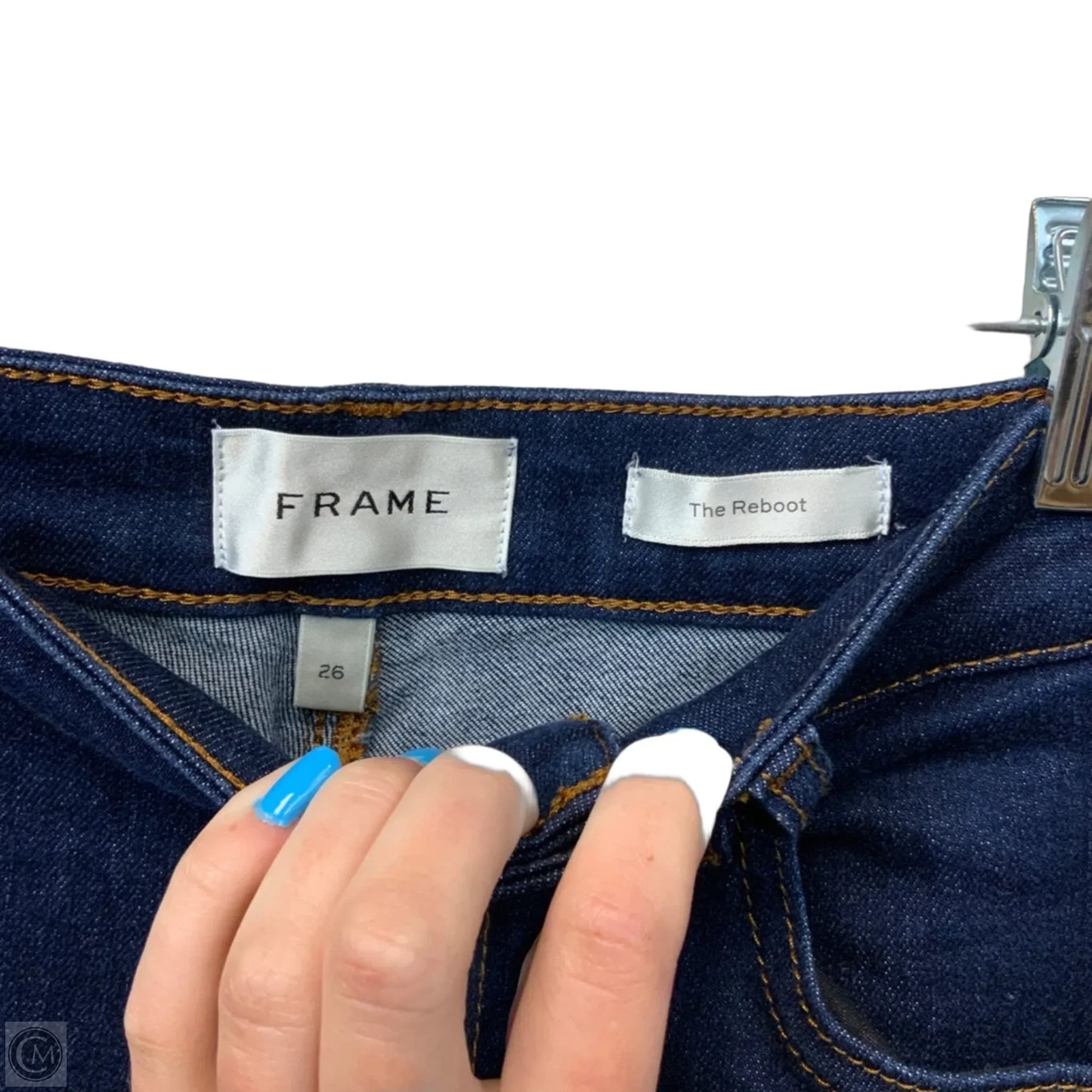 Jeans Boot Cut By Frame In Blue Denim, Size: 2