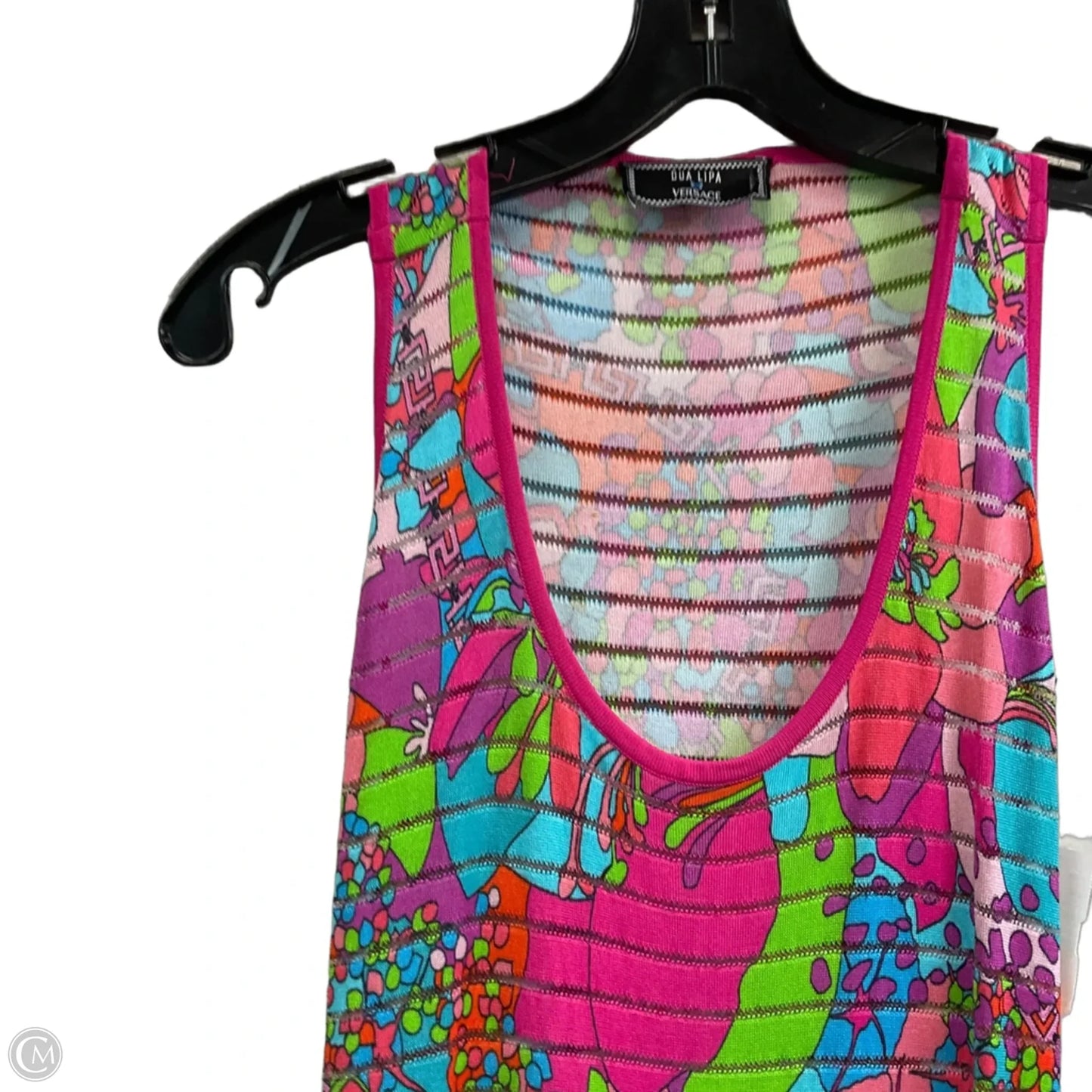 Dress Luxury Designer By Versace In Pink, Size: S