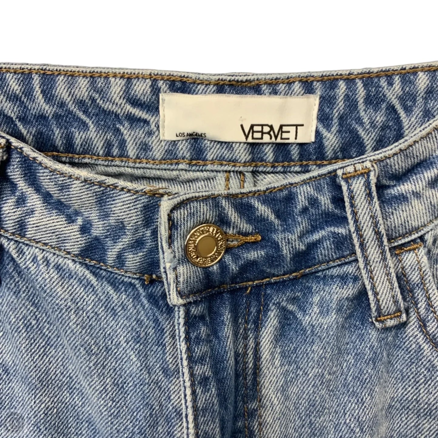 Jeans Wide Leg By Vervet In Blue Denim, Size: 6