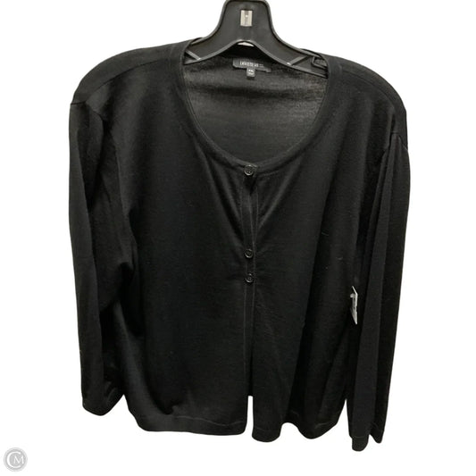 Sweater Cardigan Designer By Lafayette 148 In Black, Size: Xxl