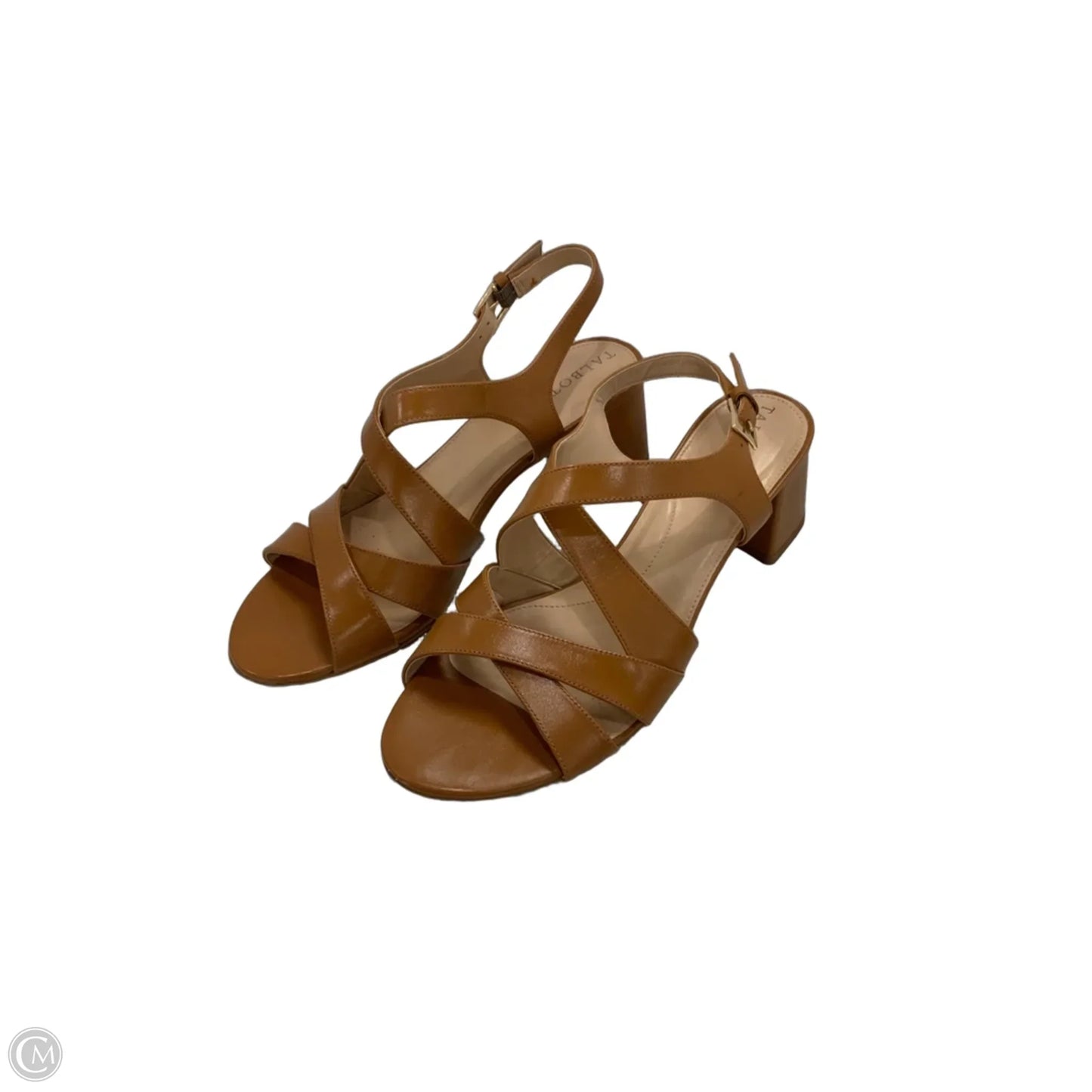 Sandals Heels Block By Talbots In Brown, Size: 9