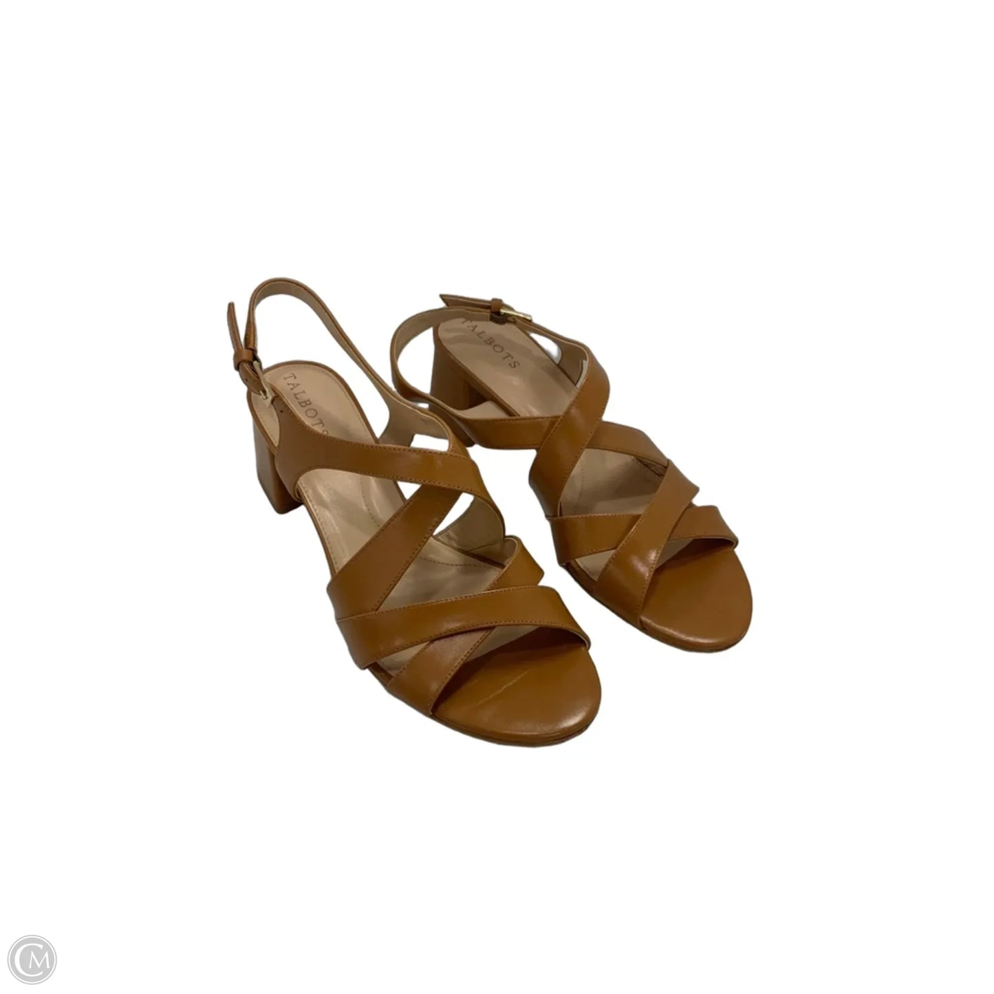 Sandals Heels Block By Talbots In Brown, Size: 9