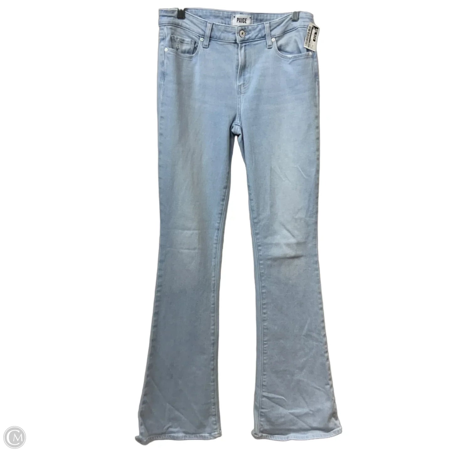 Jeans Flared By Paige In Blue Denim, Size: 8