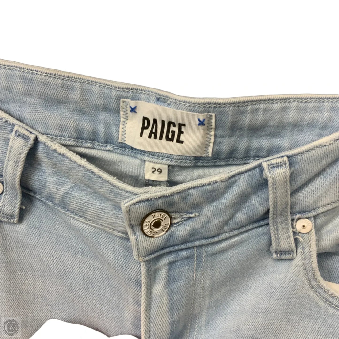 Jeans Flared By Paige In Blue Denim, Size: 8