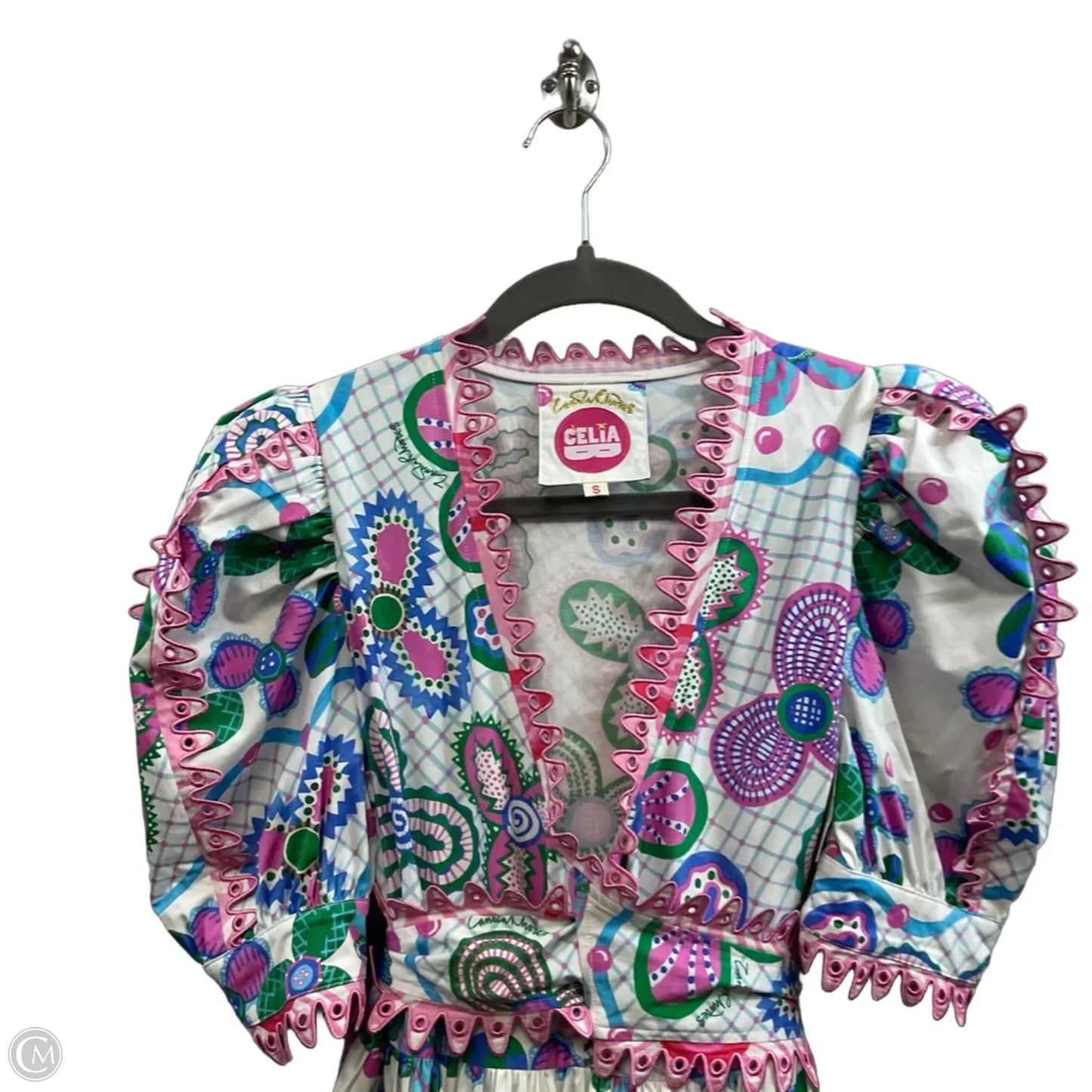 Dress Casual Short By CELIA B In Blue & Pink, Size: S