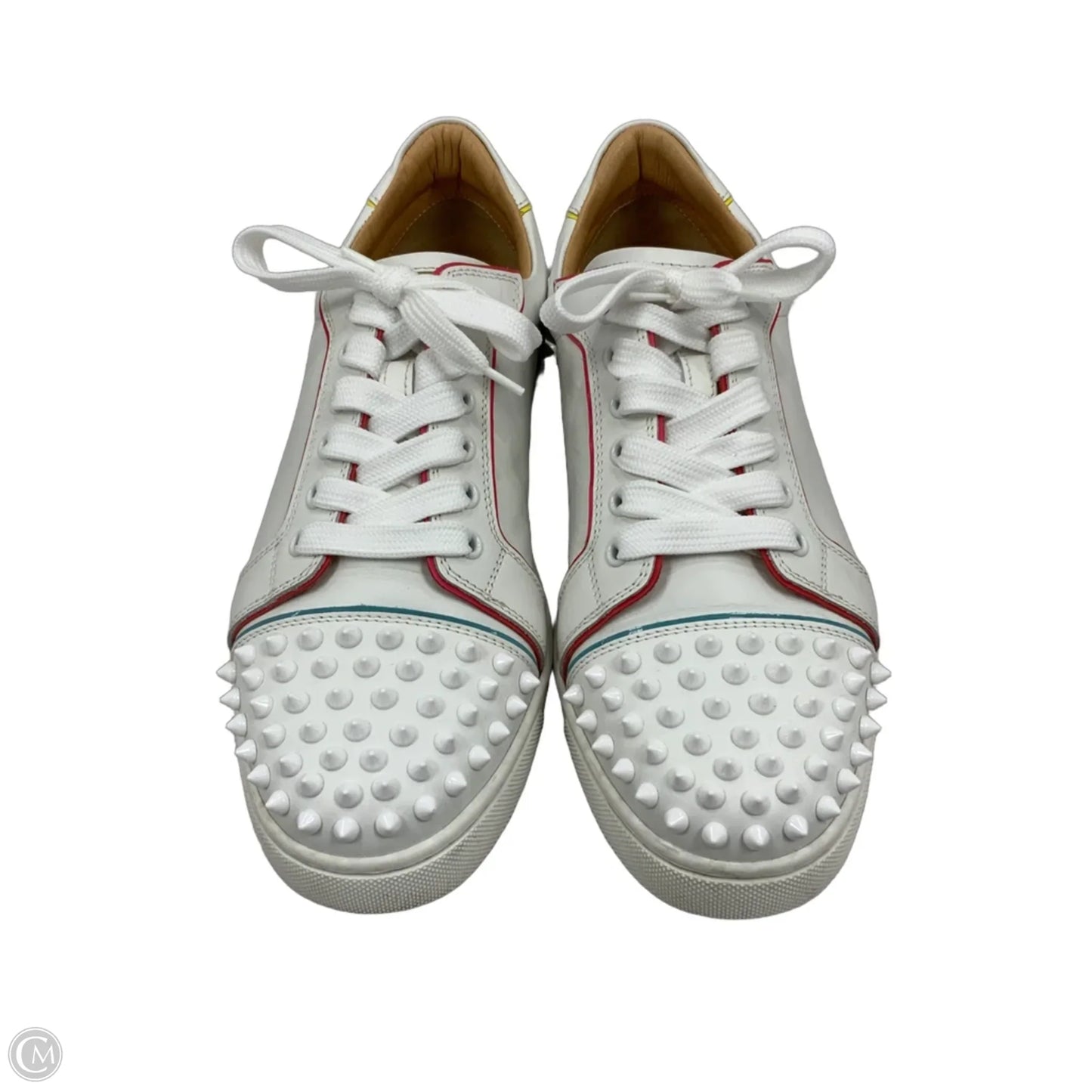 Shoes Luxury Designer By Christian Louboutin In White, Size: 8.5