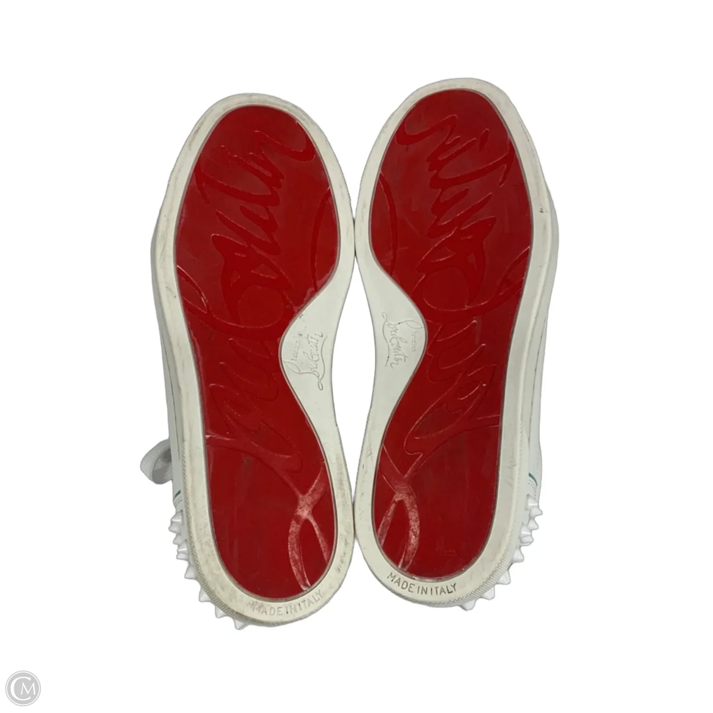 Shoes Luxury Designer By Christian Louboutin In White, Size: 8.5