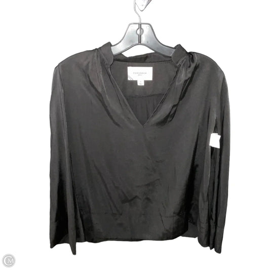 Blouse Long Sleeve By Pomander Place In Black, Size: S