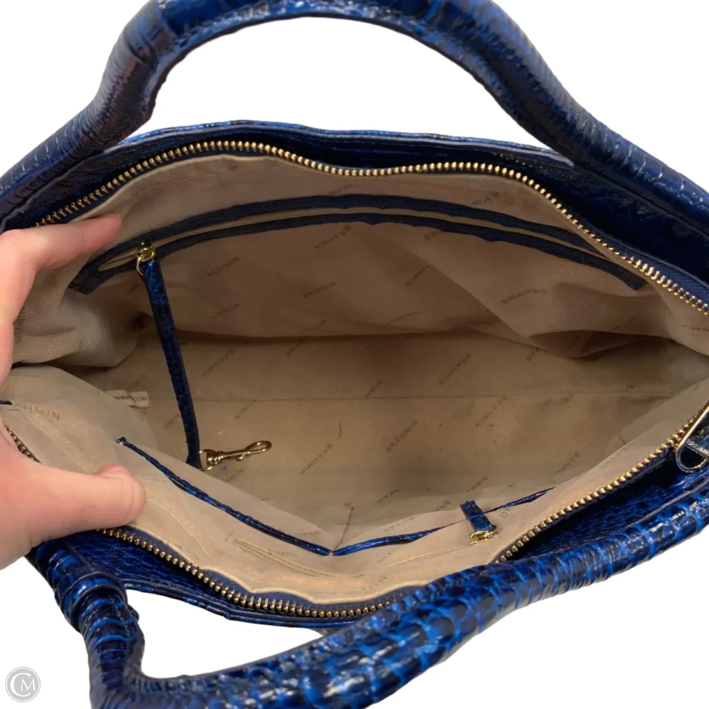 Handbag Designer By Brahmin, Size: Large