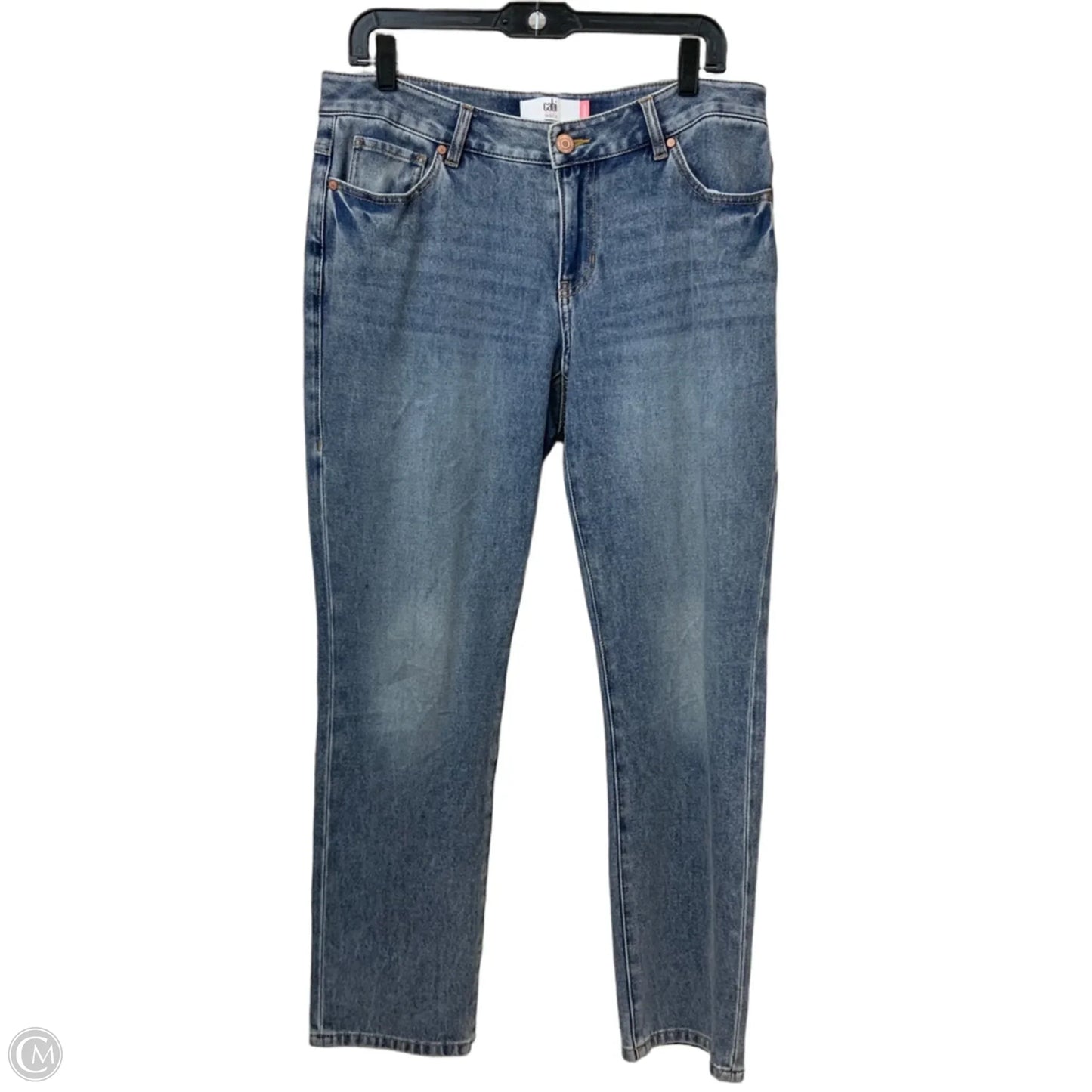 Jeans Straight By Cabi In Blue Denim, Size: 8