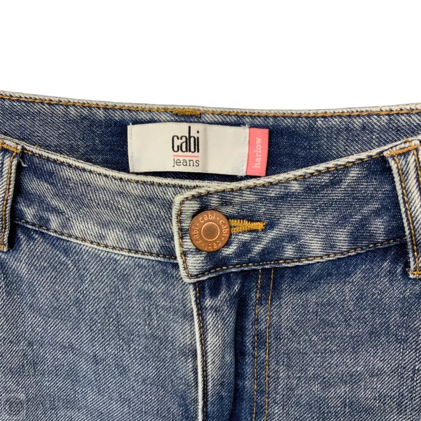 Jeans Straight By Cabi In Blue Denim, Size: 8