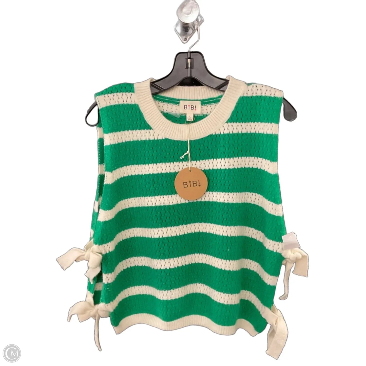 Vest Sweater By Bibi In Green, Size: L