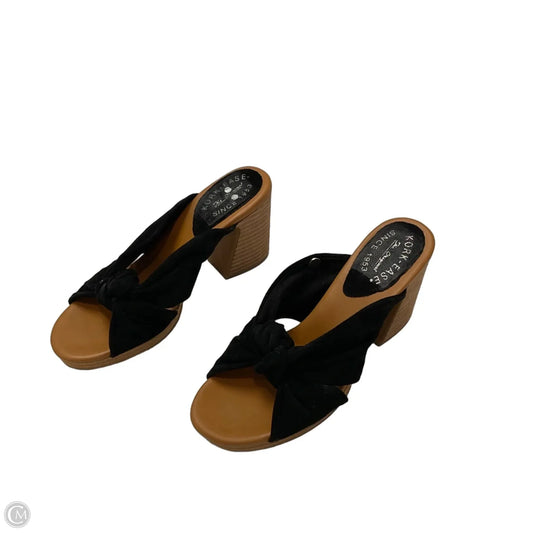 Sandals Heels Block By Kork Ease In Black, Size: 9