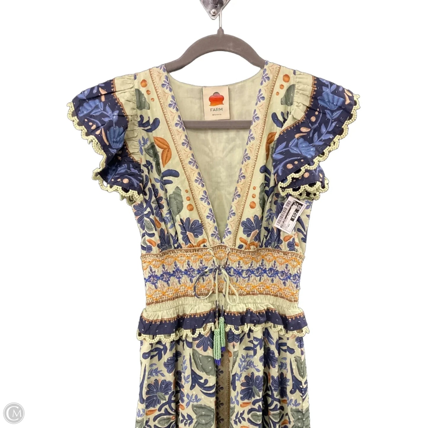 Dress Casual Maxi By Farm Rio In Green, Size: Xxs