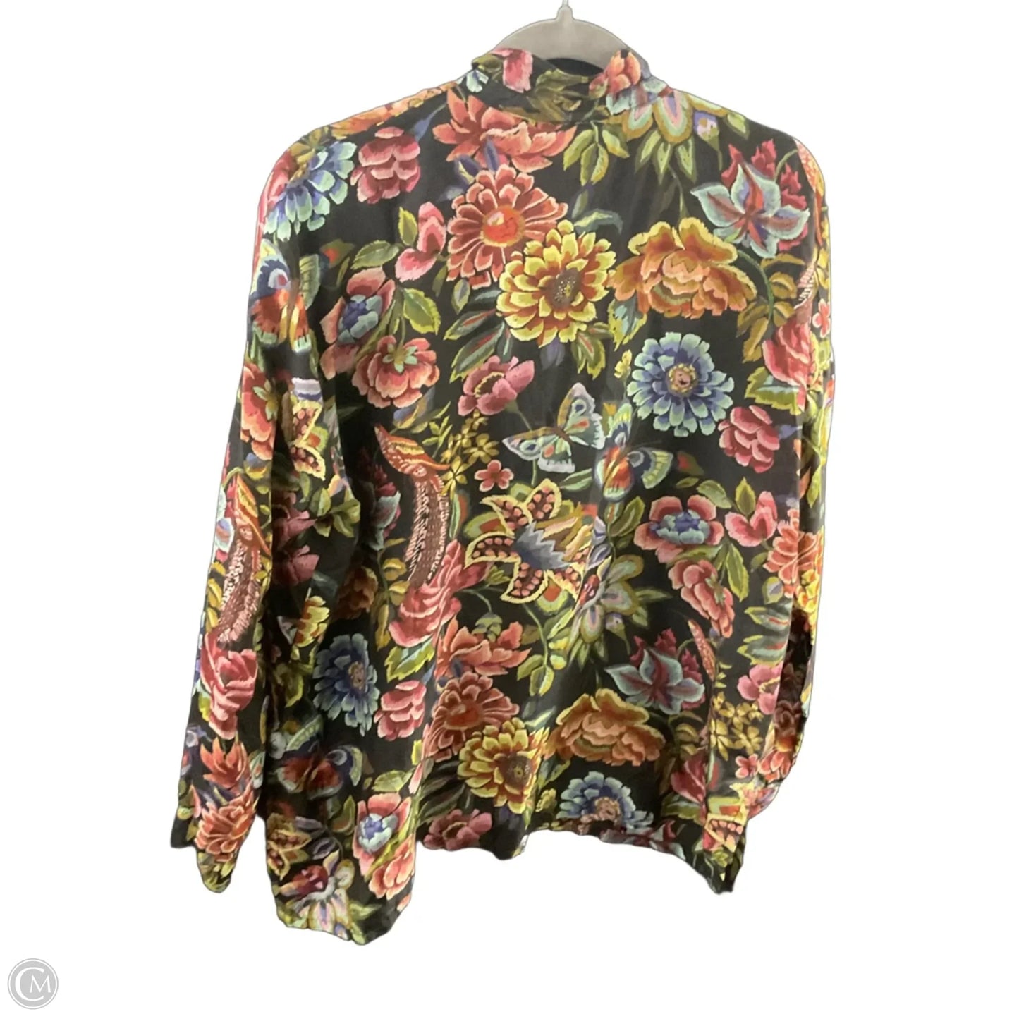 Blouse Long Sleeve By Johnny Was In Black, Size: S