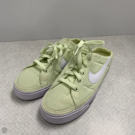Shoes Athletic By Nike In Green, Size: 7