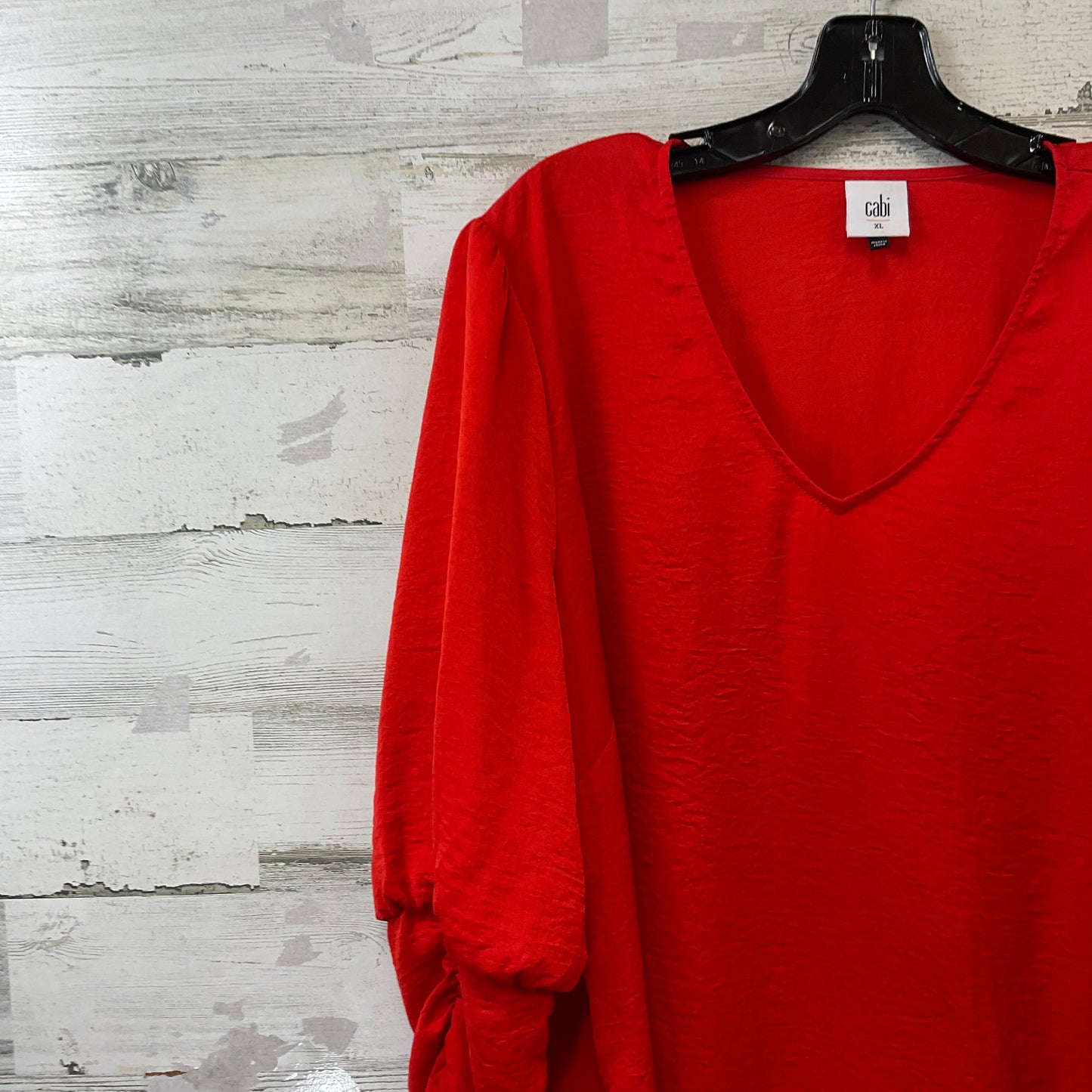 Top 3/4 Sleeve By Cabi In Red, Size: Xl