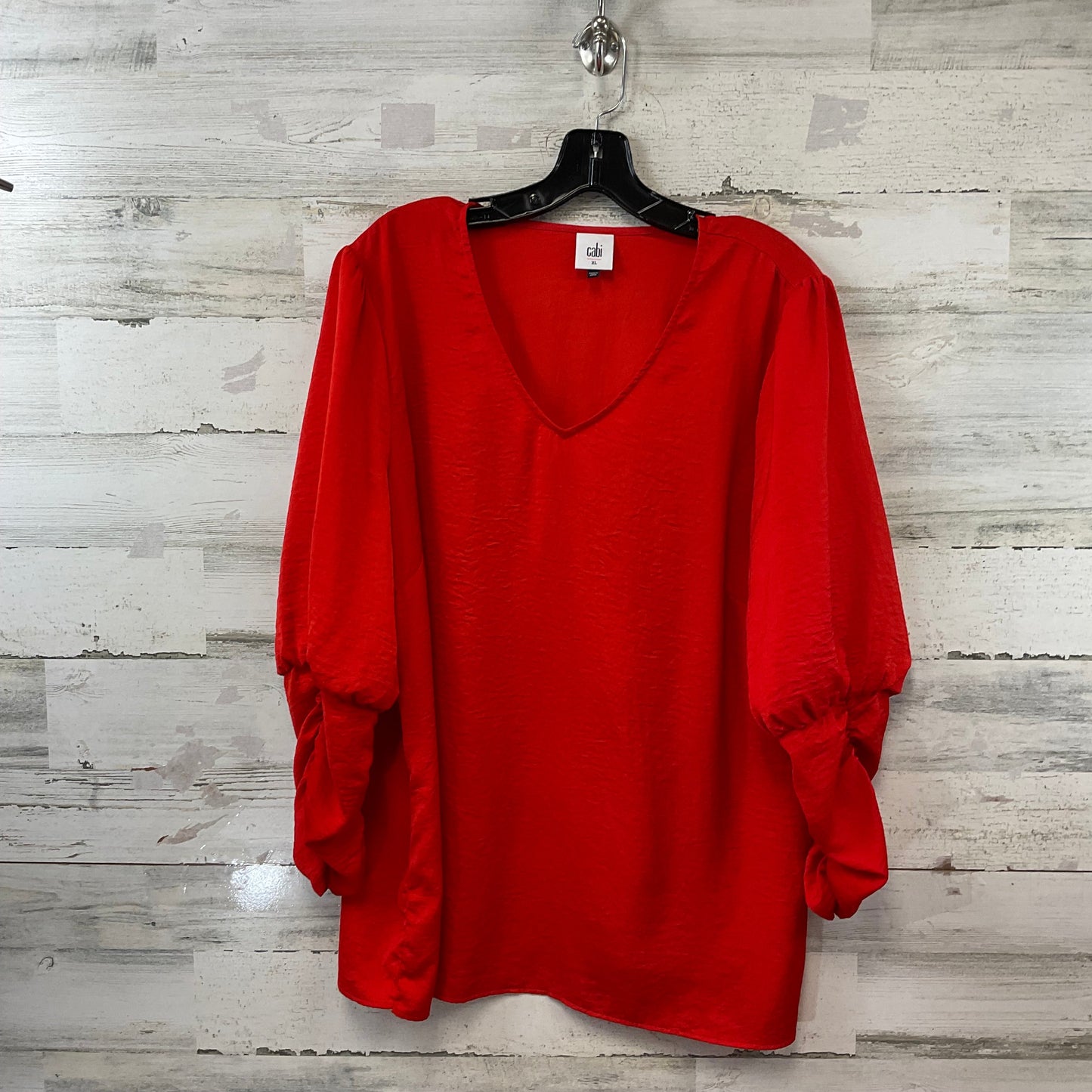 Top 3/4 Sleeve By Cabi In Red, Size: Xl