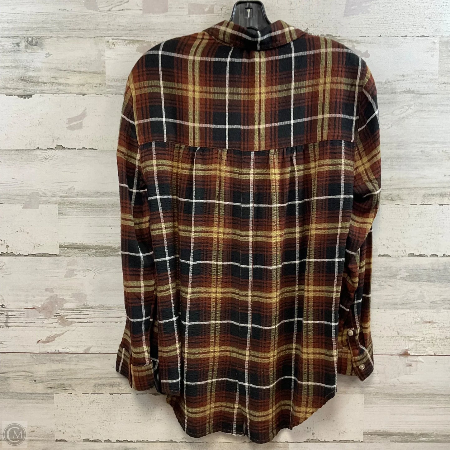 Top Long Sleeve By Beachlunchlounge In Brown, Size: L