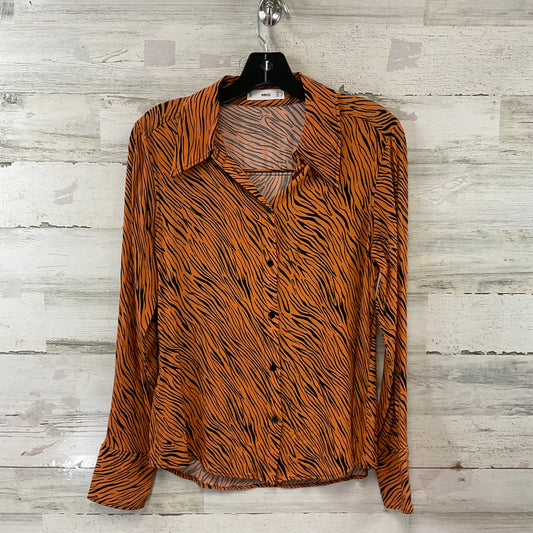 Blouse Long Sleeve By Mng In Orange, Size: S