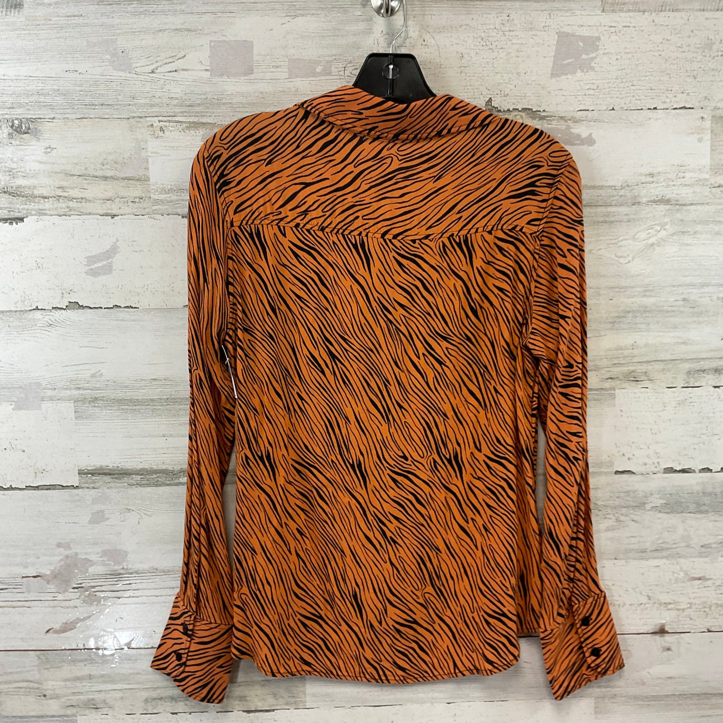 Blouse Long Sleeve By Mng In Orange, Size: S