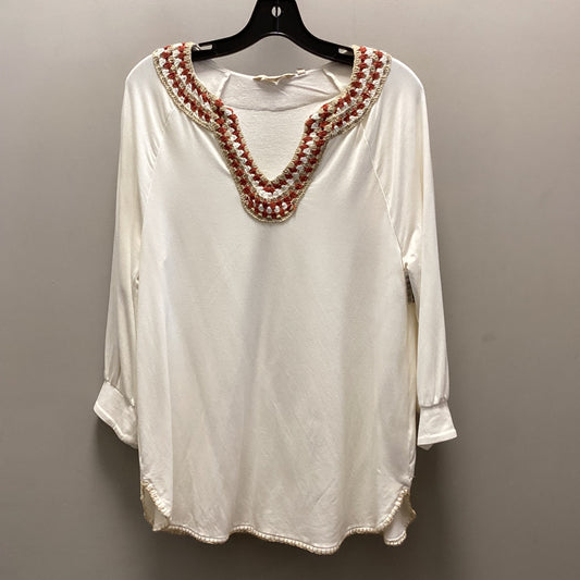 Top Long Sleeve By Soft Surroundings In Cream, Size: M