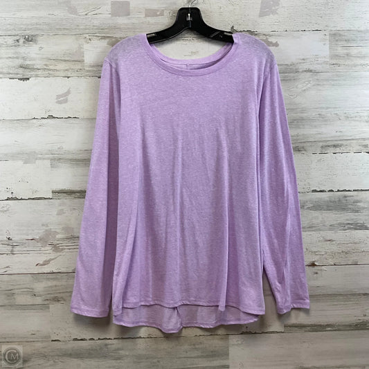 Athletic Top Long Sleeve Crewneck By Tek Gear In Purple, Size: Xl