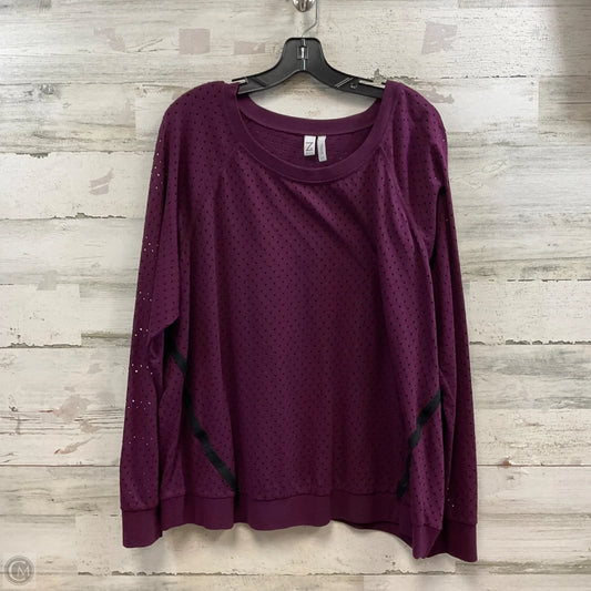 Top Long Sleeve By Zella In Purple, Size: 2x