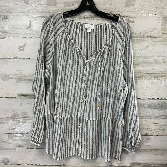 Blouse Long Sleeve By J. Jill In Black, Size: 1x