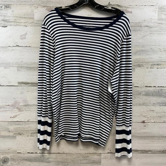 Top Long Sleeve By J. Crew In Blue, Size: 3x