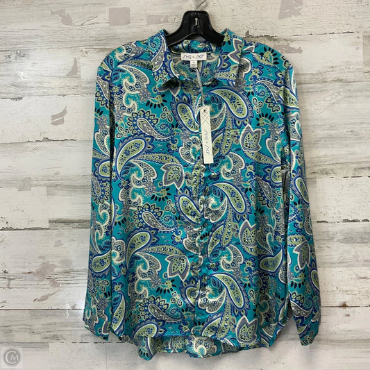 Blouse Long Sleeve By She + Sky In Blue, Size: S