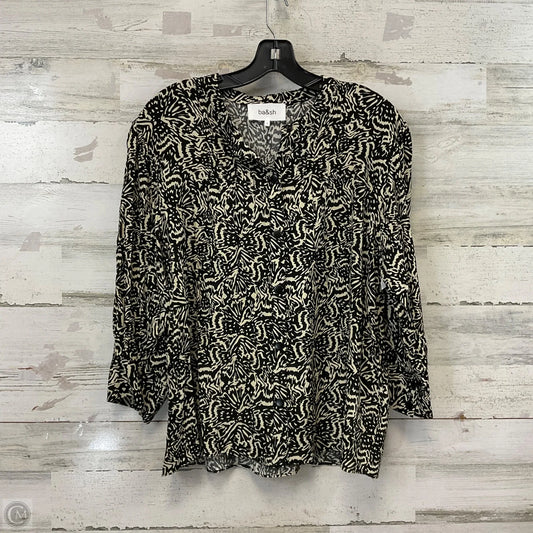 Blouse 3/4 Sleeve By ba&sh In Black & Brown, Size: M