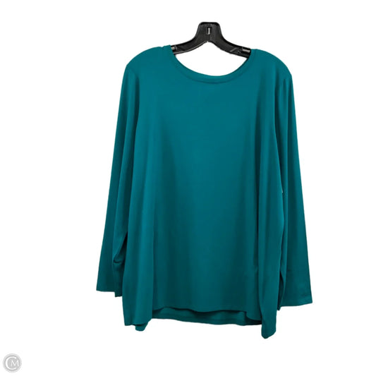Top Long Sleeve By Chicos In Green, Size: Xxl