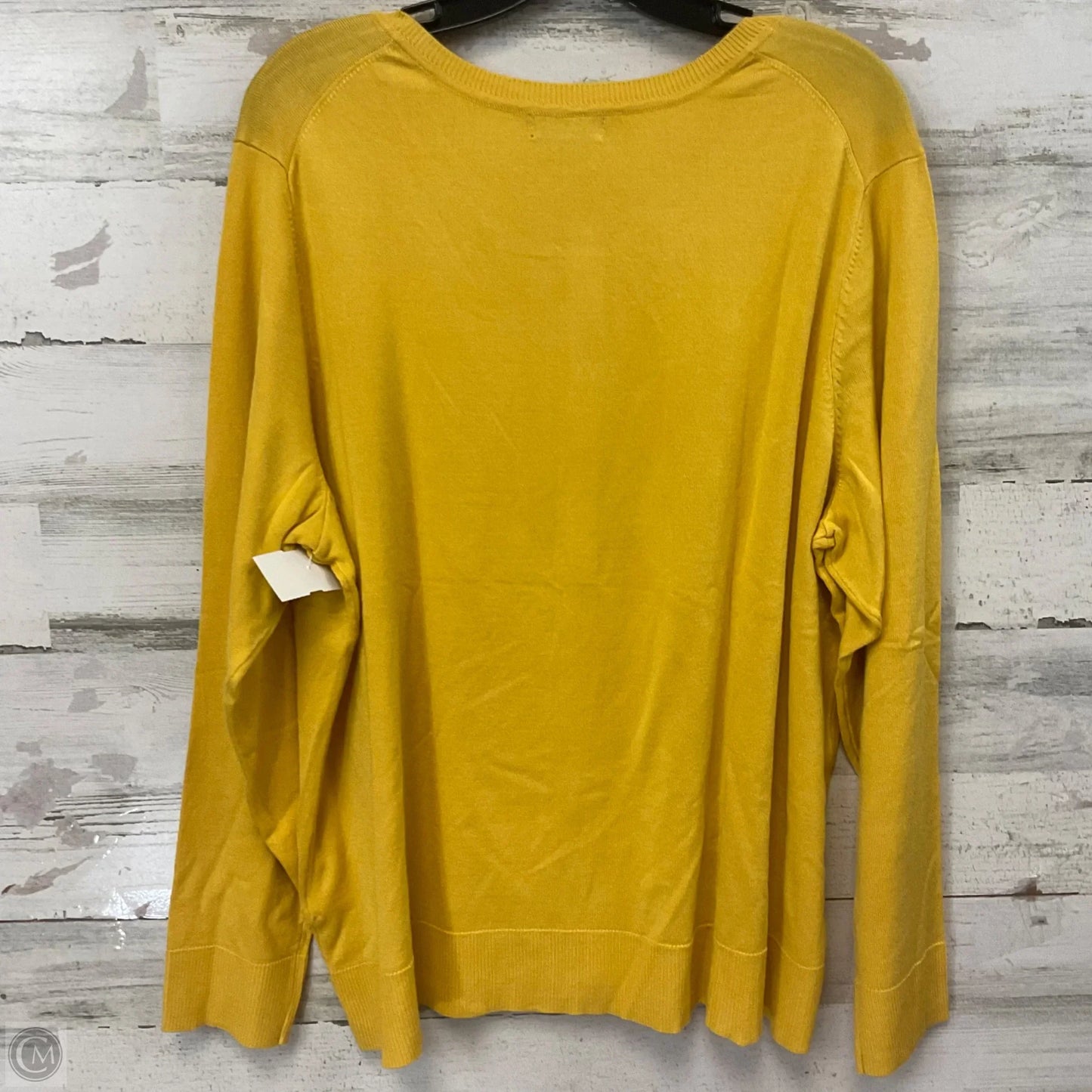 Cardigan By Style And Company In Yellow, Size: 3x